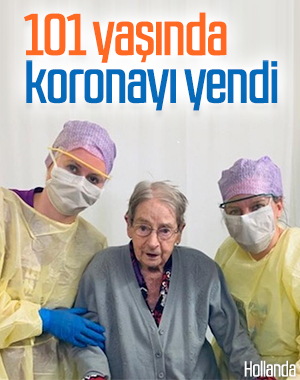 101 yaşındaki kadın koronadan kurtuldu